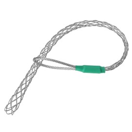 sourcing map Cable Pulling Grip for 12-15mm Cable(Green) 36cm,1.2FT Wire Mesh Puller Socks Grip Single Head Galvanizing Steel Wire Grips Net Cover Smooth