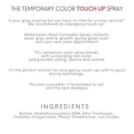 Corrector de raíces de acuarelas, cubre las raíces del cabello en segundos, tinte temporal para retocar el cabello (con elegante alfiler de acero de cola de rata), color gris, Rojo