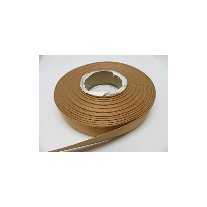 2 metres of 15mm Satin Ribbon Latte Coffee Light Beige