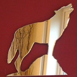 Super Cool Creations Wolf Mirrors - 12cm x 10cm