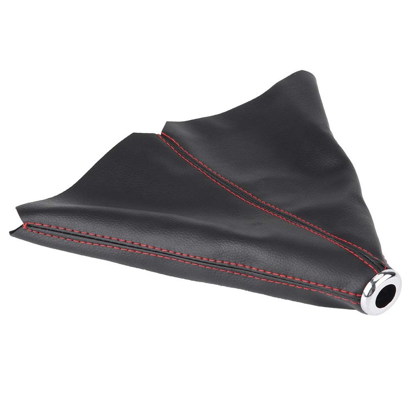 EVGATSAUTO Gear Shift Knob Gaiter, PU Leather Universal Bright Black