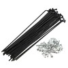QUARKZMAN 40pcs 14G J Curve 138mm Spokes with Nipples for