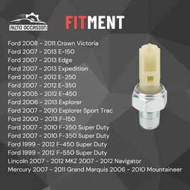 AUTO OCCASION Engine Oil Pressure Sensor Compatible with Ford 00-17 F150/98-19 Explorer/02-11 Ranger/99-16 Mustang- Oil Pressure Switch 1U5T9278DA, 1U5Z9278DA, 6U5Z9278D, F8AZ9278DA, 6U5Z-9278-D
