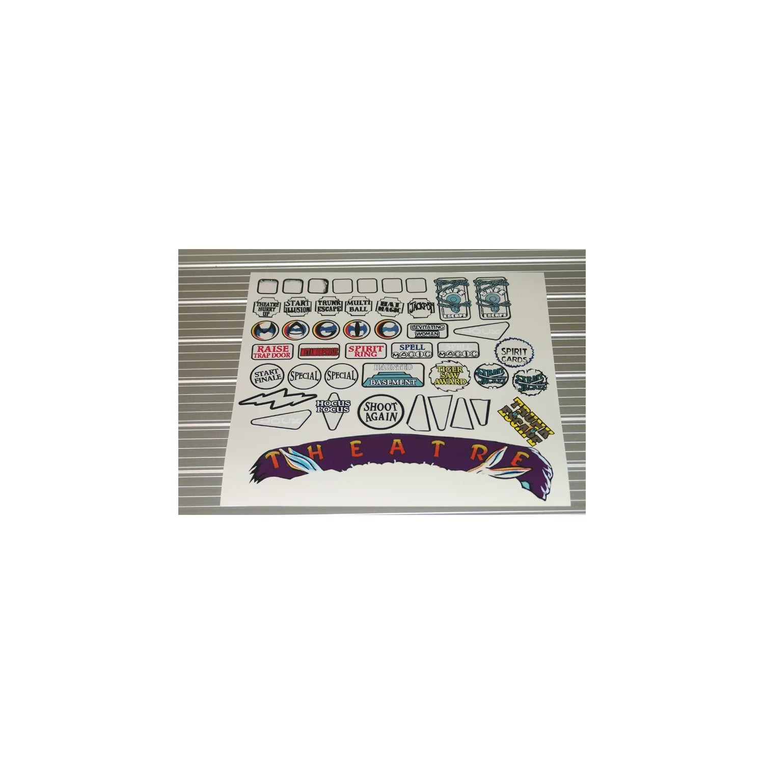 THEATRE OF MAGIC Pinball Machine Insert Decals - ibspot.com