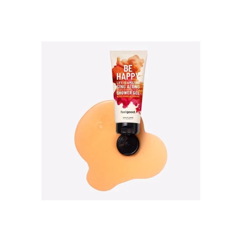 Gel De Ducha Corporal Con Aromaterapia Be Happy Oriflame Naranja