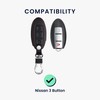 kwmobile Key Cover Compatible with Nissan 3 Button Car Key