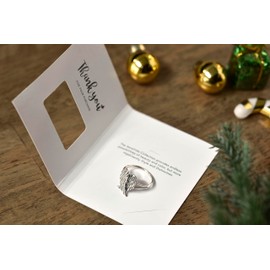 Heavenly Love Folded Angel Wings .925 Sterling Silver Ring (7)