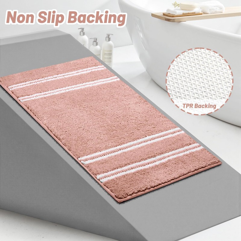 Tyrot Bathroom Rugs Non Slip Washable 24x17, Ultra Soft Super
