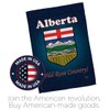 Breeze Decor Alberta Garden Flag Set with Stand Canada Provinces