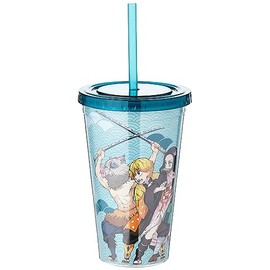 ABYSTYLE Demon Slayer - Group - Cup with Straw 470 ml, 1 Unit (Confezione da 1)