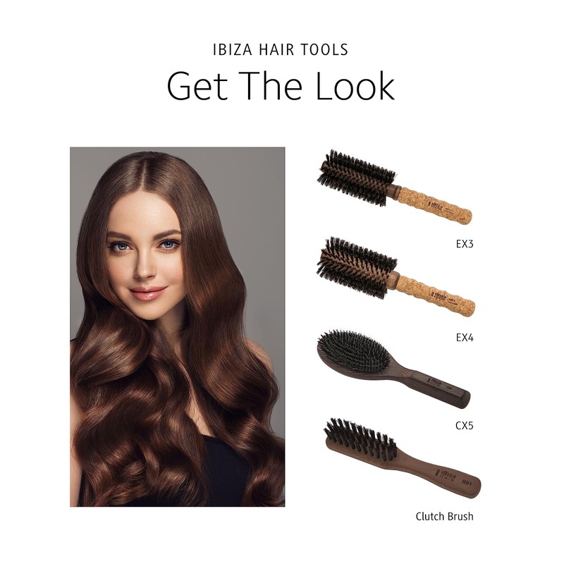 Ibiza Hair - Cepillo redondo - Madera Corcho Eco -