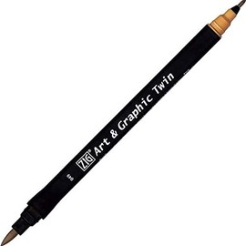 ZIG Art and Graphic Twin Tip Brush Marker Pen 049 Beige