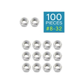 #8-32 Locknuts - IMScrews 304 Stainless Steel DIN985 Hardware Locknuts Pack of 100