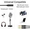 Jaimela 2 in 1 Headphone Mic Splitter, Microphone Splitter, 3.5mm