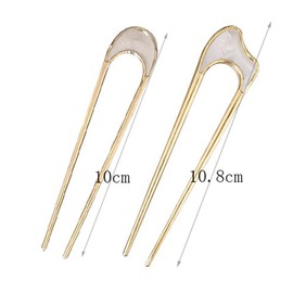 TSUOUKL 4 Stück U-förmige Haarnadeln Haarnadel-Stick French Style U-förmige Haarspangen U-förmige Kopfschmuck Haarnadeln Gabel für Frauen Mädchen, Haarstyling-Zubehör