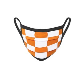 Washable Reusable Cotton Face Mask Pack of 3 Print CHECKERS GOLDENMUSTARDIVORY
