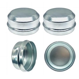 TYHI 2.44 Inch Trailer Hub Dust Cap - Fits 5200-6000 lb Axles, Dexter EZ Lube - Carbon Steel Grease Cover with Rubber Plugs for Boat, Utility, RV Trailers(4-Pack)