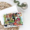 Caroline's Treasures Wine Crab Shrimp and Oysters Greeting Cards and