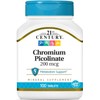 21st Century Chromium Picolinate, 200 mcg, 100 Tablets