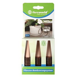 Floraworld Comfort Plant Watering System Set of 3 Brown 3 x 3 x 10 cm