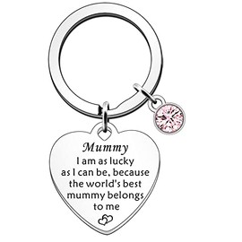 SDOFY Mum Mummy to Be Gifts Mummy Gifts from Son Daughter Mummy Birthday Mothers Day Christmas Presents Keyring