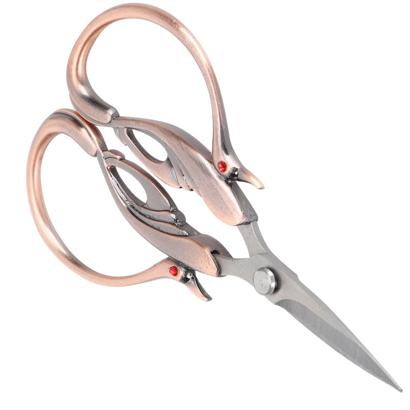 Scissors Retro DIY Swan Shaped Cross Stitch Household Cloth Cutting
