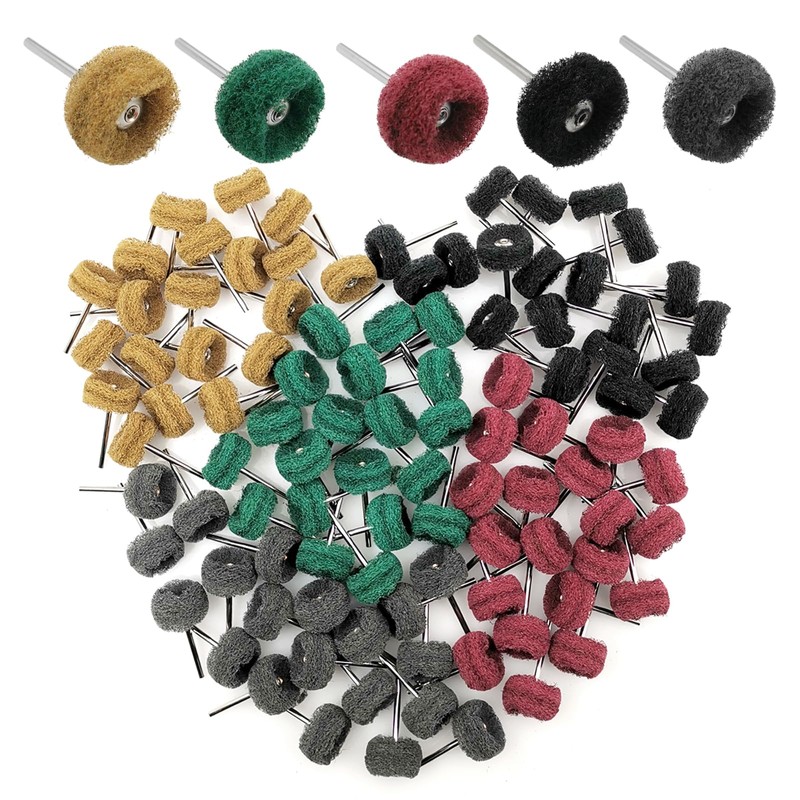 Buffing Wheel 100 Pack Abrasive Polishing Deburring Wheels Metal Polishing