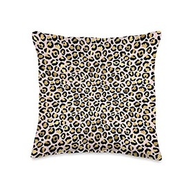 Safari Animal Print Co Leopard Print Pink Chic Trendy Girly Animal Throw Pillow, 16x16, Multicolor