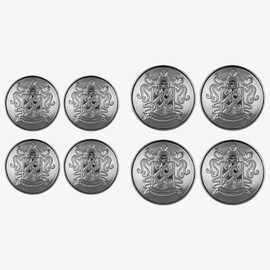 Pack of 8 buttons for sewing, traditional buttons, vintage buttons, buttons in 2 sizes, 18 mm 20 mm size metal buttons, decorative buttons, DIY crafts, uniform button, jeans button, sewing button for