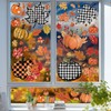 8 Sheet Fall Window Clings Decorations for Glass Windows, Thanksgiving