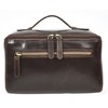 Mens Real Leather Toiletries Wash Shaving Bag Travel Pouch Tripper
