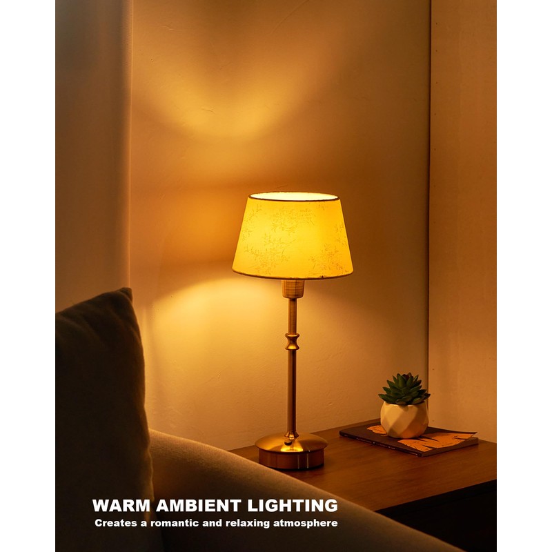 UMEXUS Cordless Table Lamps with Dimmer, 5200mAh Rechargeable Battery Powered,