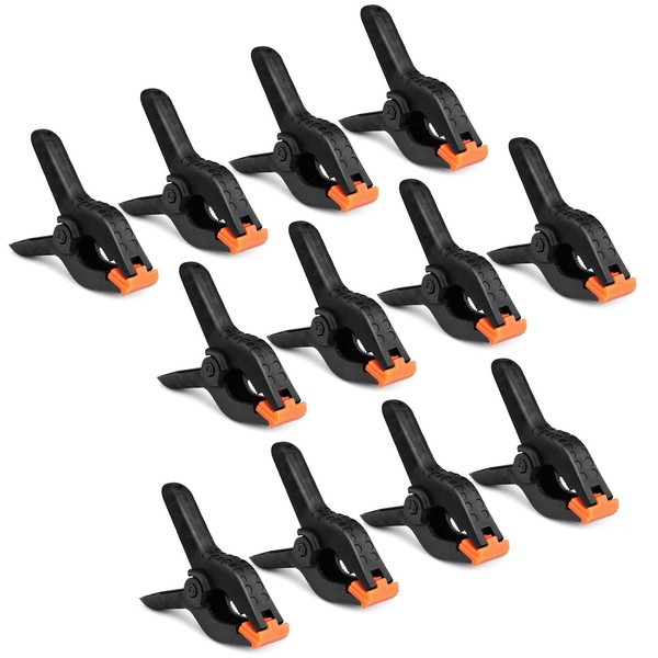 Flexzion Muslin Heavy Duty Spring Clamps w/Movable Adjustable Teeth -