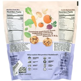 Made Really Good Granola Minis, Chocolate Chip and Mixed Berry, 24 Pouches, USDA Organic, Nut Free