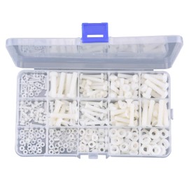 FPVDrone M2 M2.5 M3 M4 M5 M6 Nylon Screws Nuts Washers Assortment Kit with Screw Storage Box(420PCS)