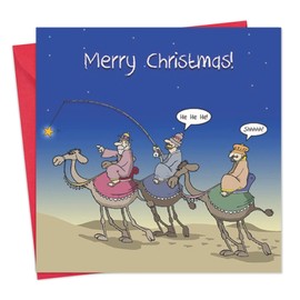 Twizler Funny Christmas Card Joking Three Wise Men - Merry Christmas Card Funny - Xmas Card - Mens Christmas Card For Him Male Husband Son Dad - Womens Christmas Card For Her Female Wife Daughter Mum
