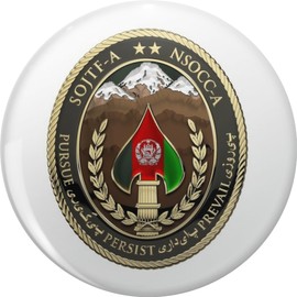 Special Operations Joint Task Force - Afghanistan - NSOCC-A SOJTF-A Patch over White Leather Pin Lapel Pin Brooch Steel Pins Badge 0.75"