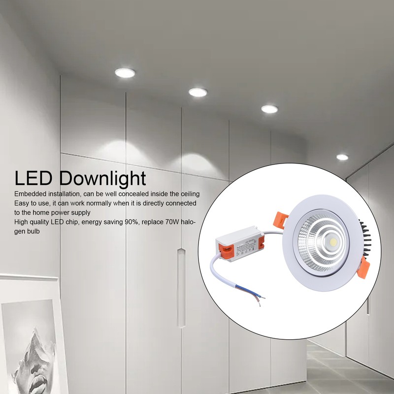 LED Embedded Spotlights Stable Light Low Noise Dustproof Easy to
