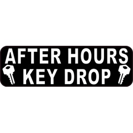 StickerTalk After Hours Key Drop Magnet, 10 inches by 3 inches