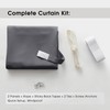 NICETOWN 2 Panels Outdoor Curtains for Patio, Adhesive Strip Top