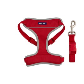 Ancol Car Travel & Exercise Harness Red Medium Size 42-66cm