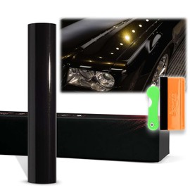 12"x60" (1FTx5FT) PPF Paint Protection Film Gloss Black Gold Metallic Self Healing Auto Bra Vinyl Wrap Invisible Scratches Shield Sheet DIY with Tool Kit