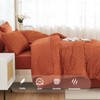 Andency Queen Comforter Set Burnt Orange - 7 Pieces Bed
