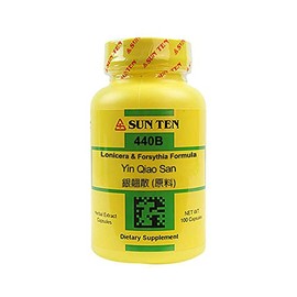 Sun Ten - Lonicera & Forsythia Formula Capsules/Yin Qiao San/銀翹散 - 100 Capsules