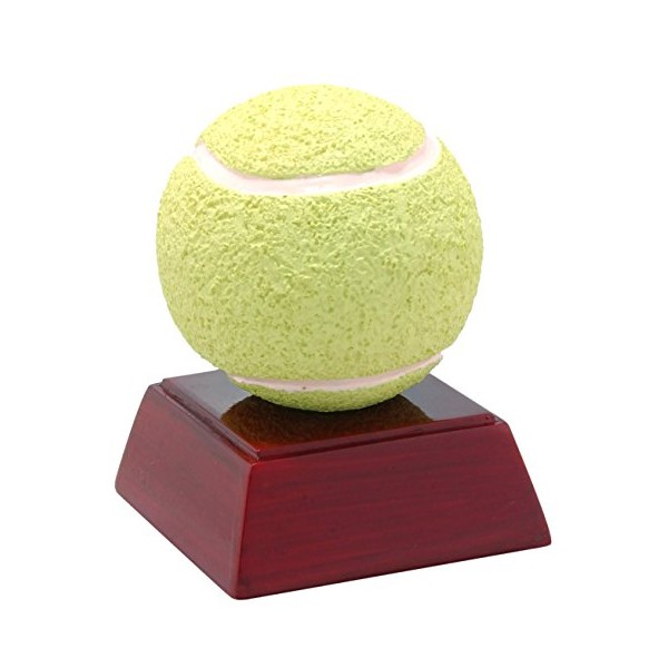 Decade Awards Tennis Ball Color Resin Trophy - Tennis Ball Award - 4 Inch Tall - Customize Now