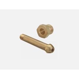 CGA-580 Nut & 3" Nipple, Regulator Bottle Inlet Fittings, Helium Argon Nitrogen