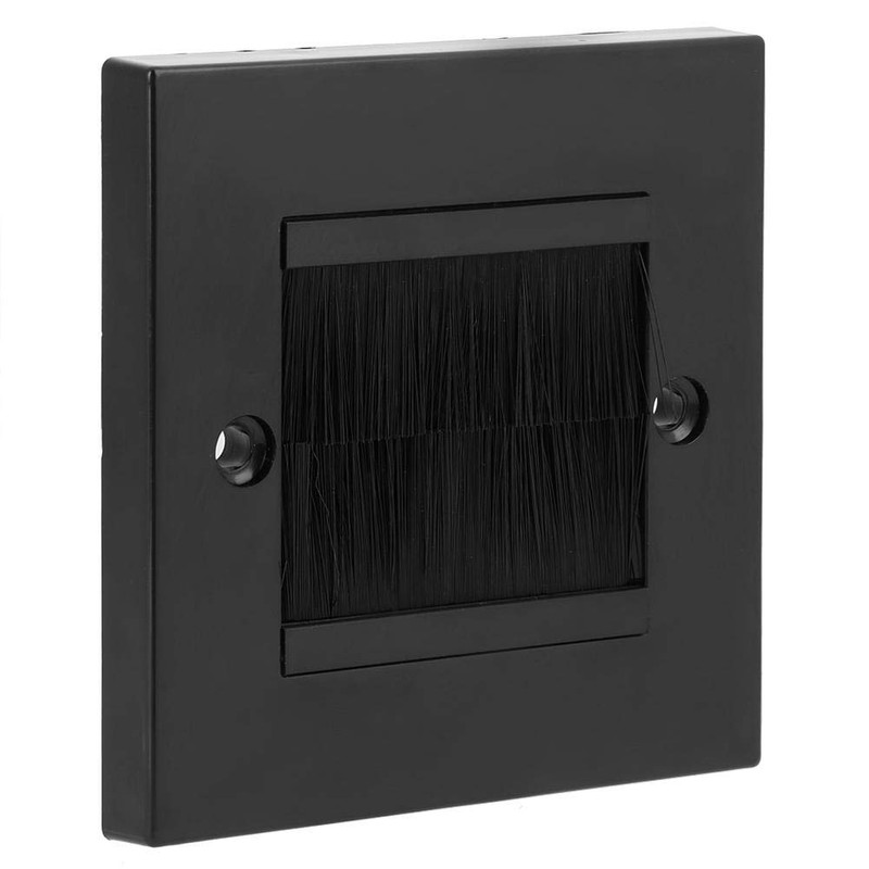 Wifehelper Wall Plate, Dust Prevention Brush Cable Wall Plate Port