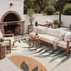 GENIMO 5x8 Outdoor Rug, Washable for Patio and Deck, Beige