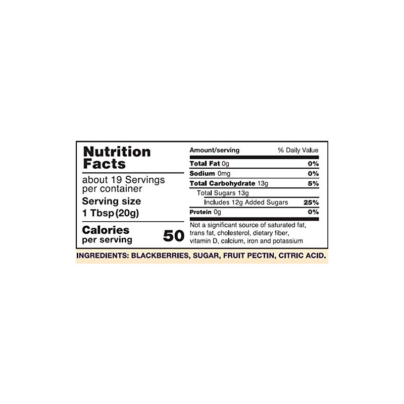 Windstone Farms Seedless Blackberry Jam 13.5oz Jar (6),13.5 Ounce (Pack
