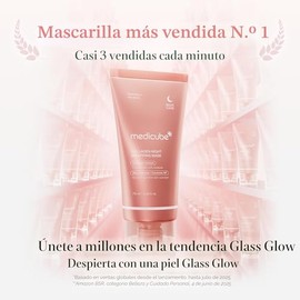 medicube Máscara de envoltura de colágeno para una piel brillante | Cuidado de elasticidad e hidratación, reduce la flacidez y la opacidad | Colágeno hidrolizado para una piel brillante | Cuidado de la piel coreano, 2.53 onzas líquidas